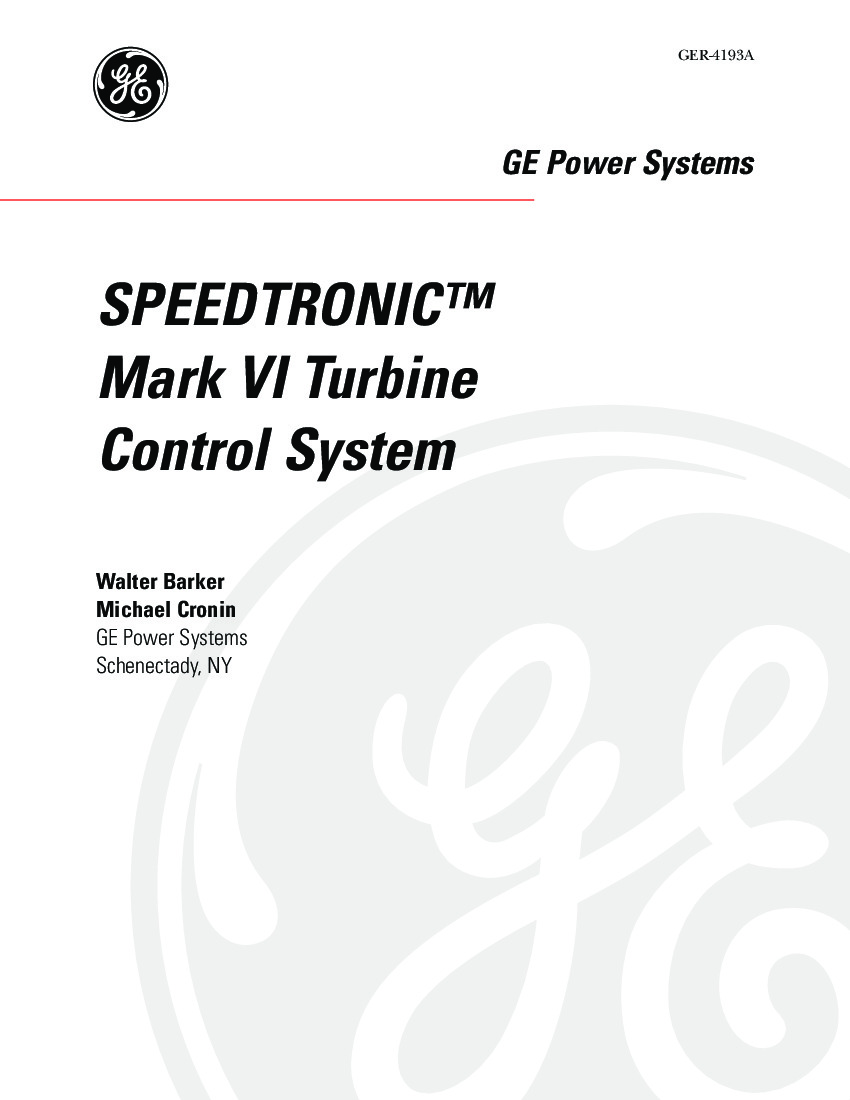 First Page Image of IS215VCMIH2CB Speedtronic Mark VI.pdf